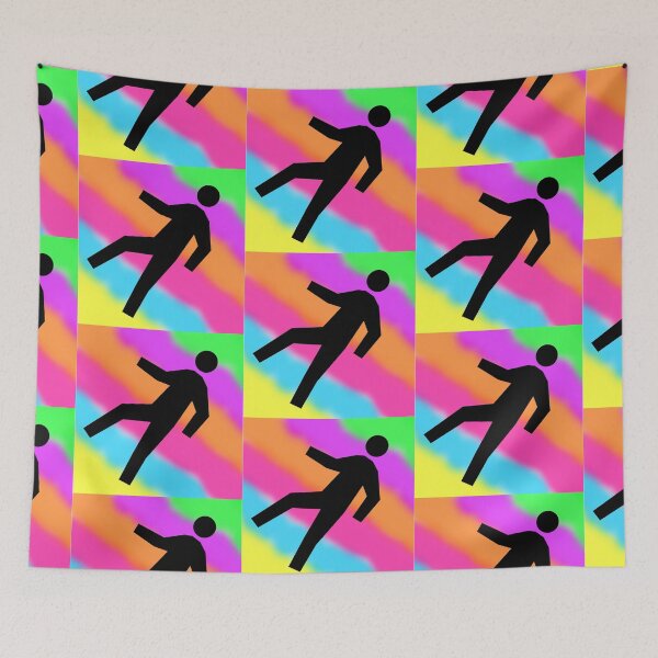 Item preview, Astral Projection in Black on a Tie Dye Stripe Background, Large Sized Repeating Pattern designed and sold by Nicolette Olivier.