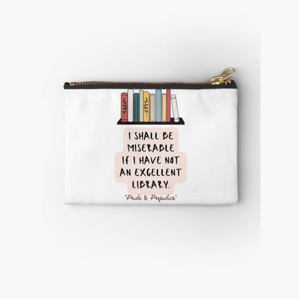 Item preview, Jane Austen Quote, I Shall Be Miserable If I Have Not an Excellent Library designed and sold by IceCreamMuseum.