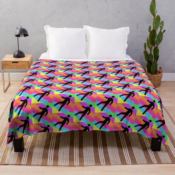Item preview, Astral Projection in Black on a Rainbow Tie Dye Stripe Background Small Sized Repeating Pattern designed and sold by Nicolette Olivier.