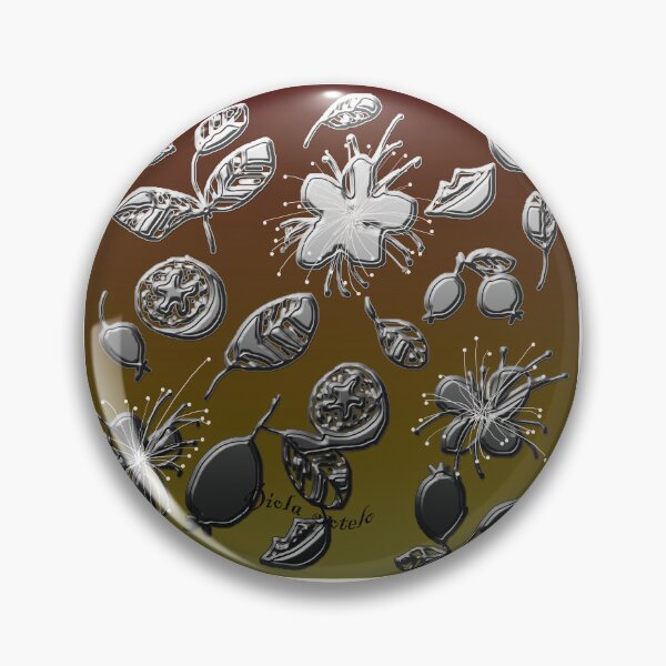 Item preview, Silver flowers and fruits designed and sold by Diola Sotelo.