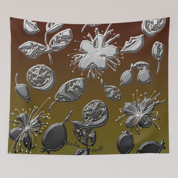 Item preview, Silver flowers and fruits designed and sold by Diola Sotelo.