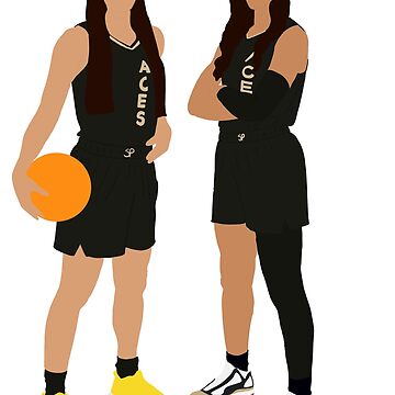 A'JA WILSON & KELSEY PLUM 2023 T-SHIRT LV Las Vegas Aces WNBA  Basketball Stars