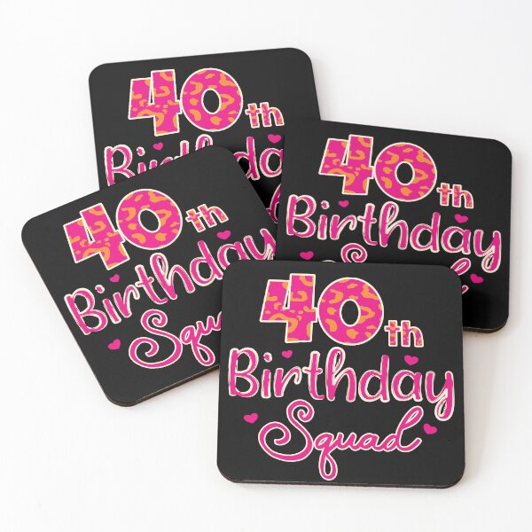 Item preview, 40th Birthday Squad Leopard Party Forty Years Old Gifts Tee designed and sold by Sasikharn.