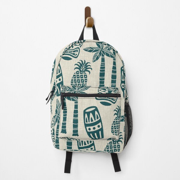 Item preview, Retro Mid Century Modern Tiki Pattern 541 Green and Beige Tweed designed and sold by tonymagnerart.
