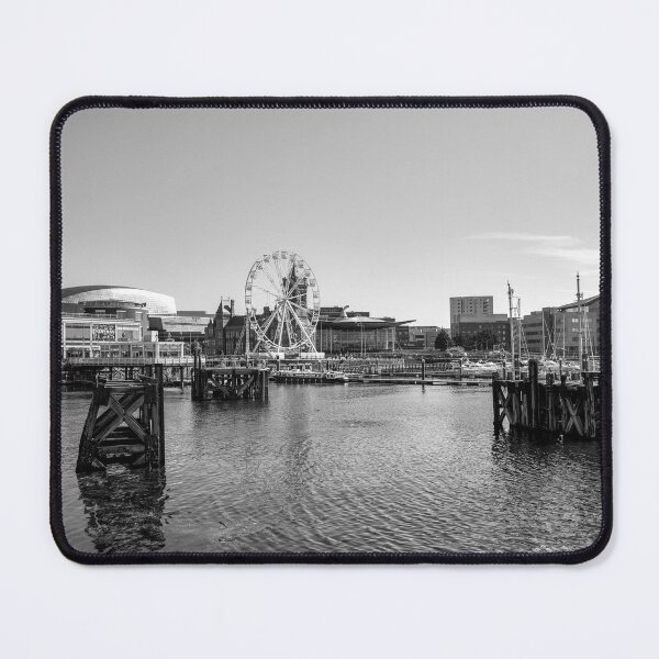 Item preview, Cardiff Bay, South Wales in Black & White designed and sold by MaclarenPhoto.