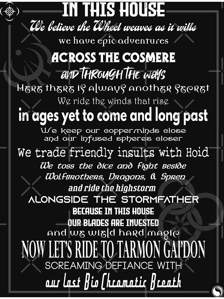 Disover In This House - WoT/Cosmere edition Premium Matte Vertical Poster