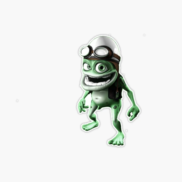 Crazy Frog decal adhesive transparent sticker for bike, cycle, scooter