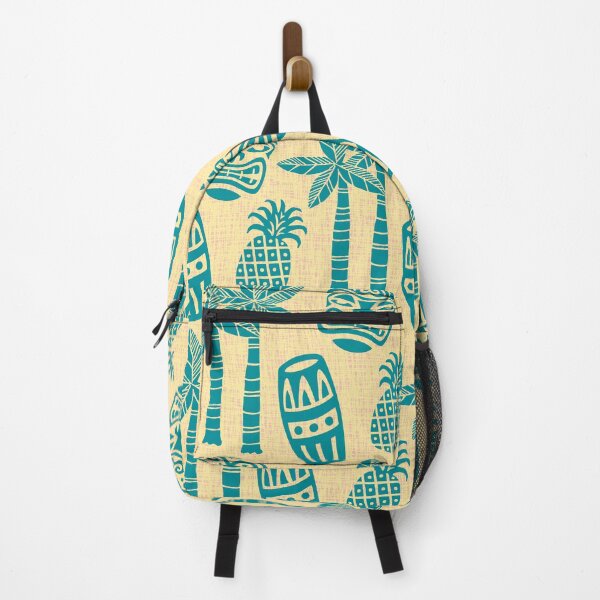 Item preview, Retro Mid Century Modern Tiki Pattern 546 Aqua and Yellow Tweed designed and sold by tonymagnerart.