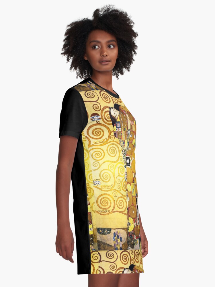 Alternate view of Gustav Klimt The Embrace Graphic T-Shirt Dress
