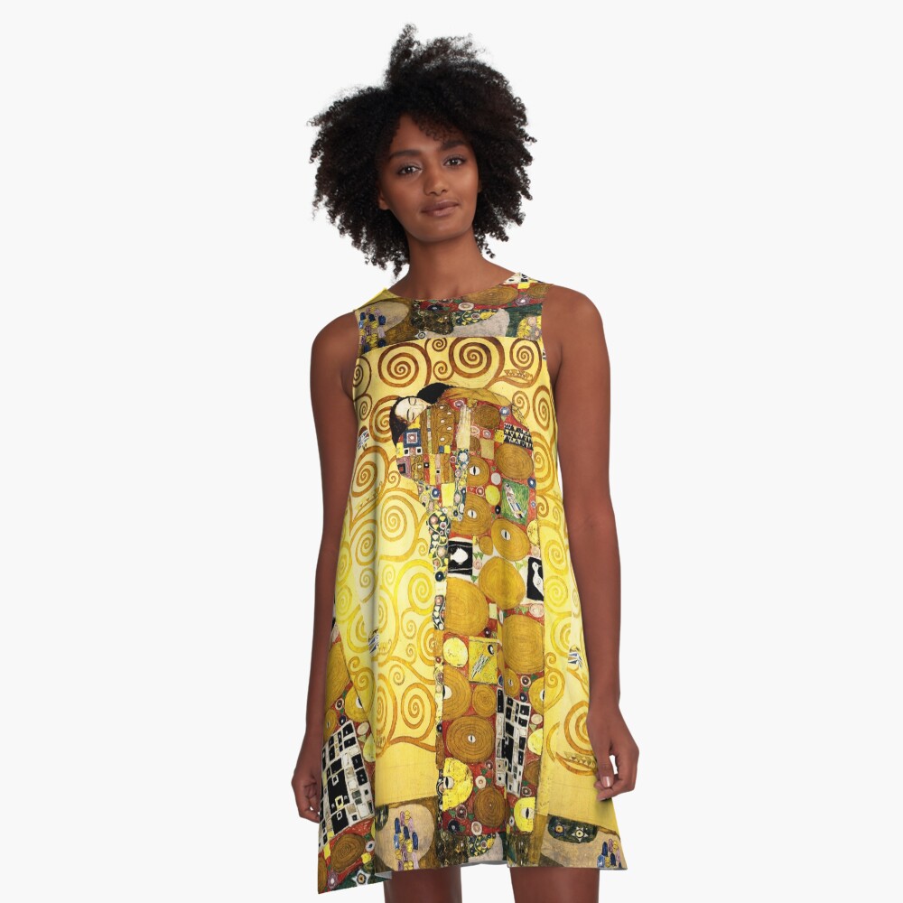 Gustav Klimt The Embrace A-Line Dress