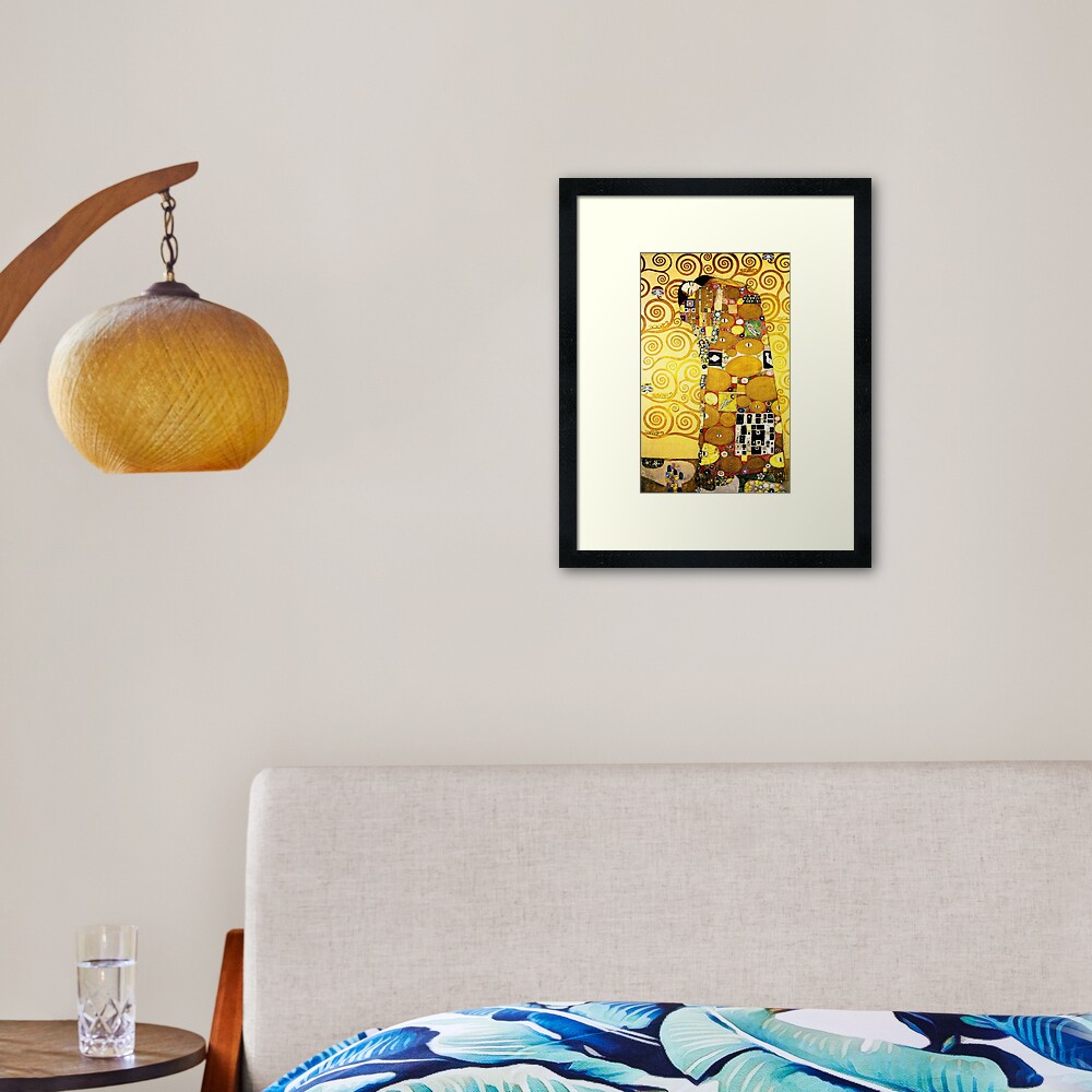 Gustav Klimt The Embrace Framed Art Print