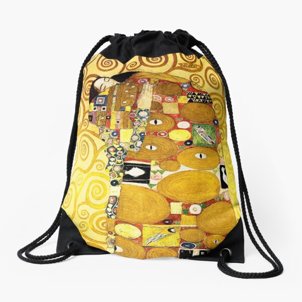 Gustav Klimt The Embrace Drawstring Bag
