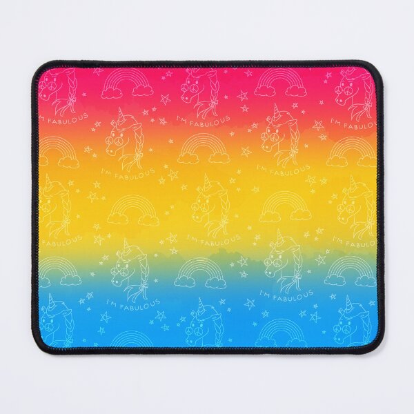 Item preview, I’m fabulous! Pan pride unicorns pattern flag - watercolor designed and sold by Chiara Filincieri.