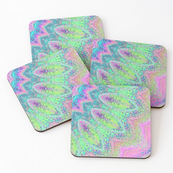 Item preview, The pink, yellow,blue, and green mosaic kaleidoscopic rainbow pattern designed and sold by IraNiva.