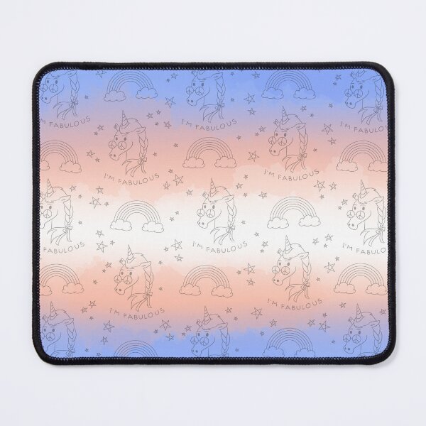 Item preview, I’m fabulous! Trans pride unicorns pattern flag - watercolor designed and sold by Chiara Filincieri.