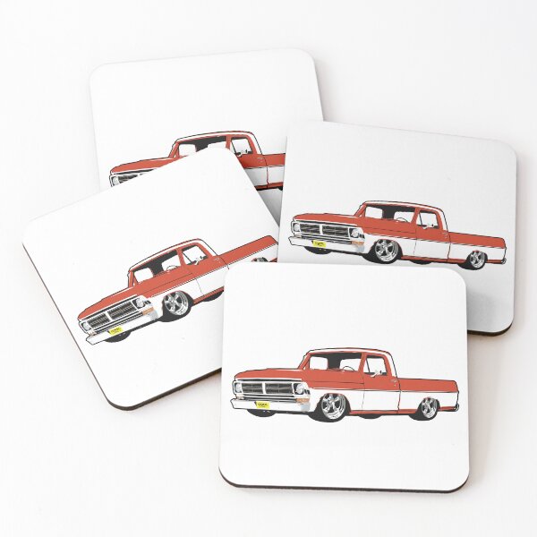 Item preview, Red & White 71-72 F Truck designed and sold by CoolRide.
