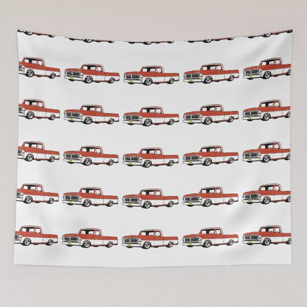 Item preview, Red & White 71-72 F Truck designed and sold by CoolRide.
