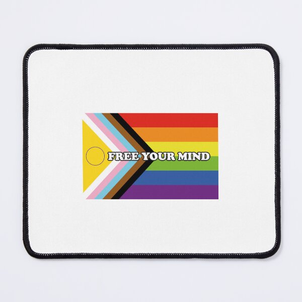 Item preview, Inclusive Pride Progress Flag FREE YOUR MIND designed and sold by Inspirationmotivation.