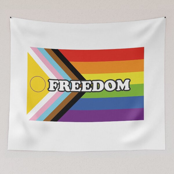 Item preview, Inclusive Pride Progress Flag FREEDOM designed and sold by Inspirationmotivation.