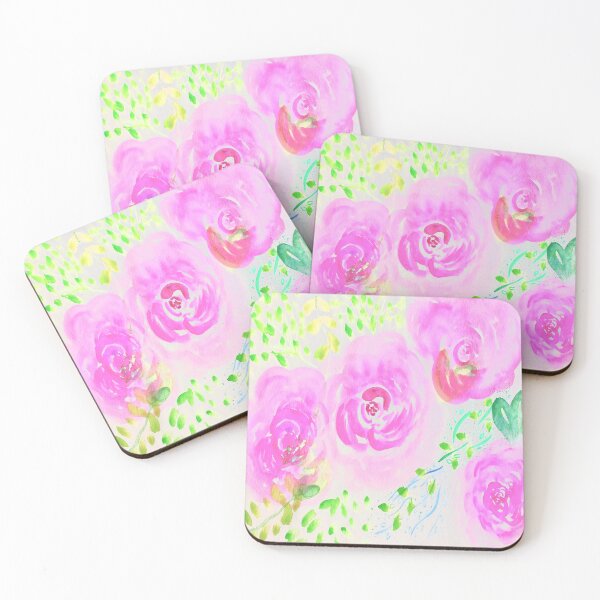 Item preview, Watercolor Pink Flowers designed and sold by Happimola Designs.