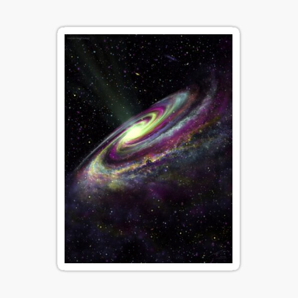 Unicorn Head Galaxy Sticker