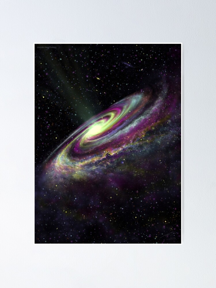 Alternate view of Unicorn Head Galaxy Poster