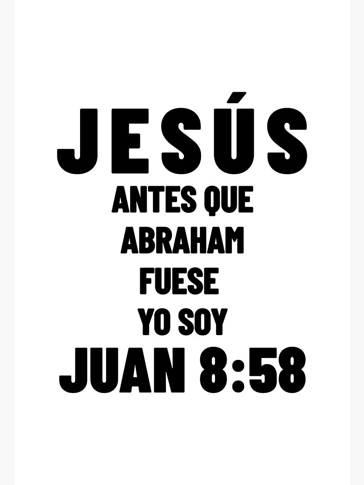 Lámina Fotográfica «Juan 8:58 Jesús Yo Soy Versículo De La Biblia En ...