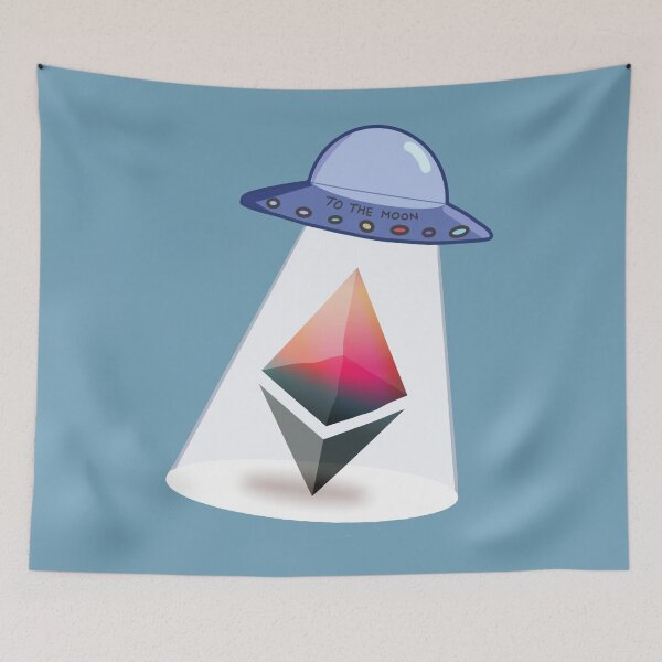 Item preview, Crypto UFO Ethereum to the Moon designed and sold by Crypmetal.