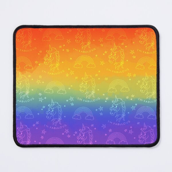 Item preview, I’m fabulous! Rainbow pride unicorns pattern flag - watercolor designed and sold by Chiara Filincieri.