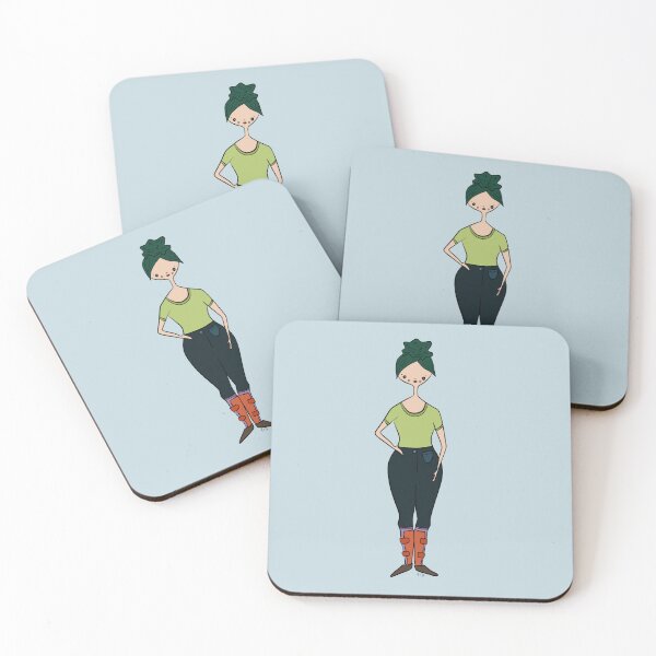 Item preview, Cute Girl With AFO's (blue) designed and sold by misslovelymess.
