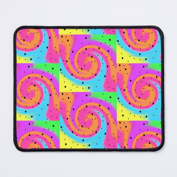 Item preview, Black Speckle Design Tie Dye Rainbow Swirl Background, Large Sized Repeating Pattern designed and sold by Nicolette Olivier.