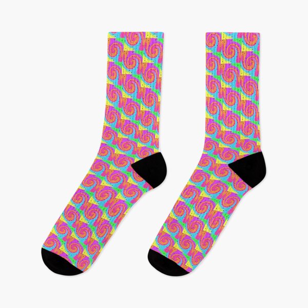Item preview, Black Speckle Design on a Rainbow Tie Dye Swirl Small Sized Repeating Pattern designed and sold by Nicolette Olivier.