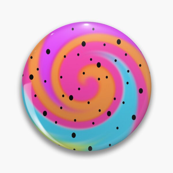 Item preview, Black Speckle Design on a Rainbow Tie Dye Swirl, Large Sized Non-Repeating Image designed and sold by Nicolette Olivier.
