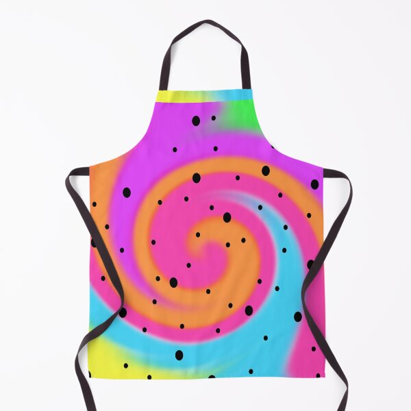 Item preview, Black Speckle Design on a Rainbow Tie Dye Swirl, Large Sized Non-Repeating Image designed and sold by Nicolette Olivier.
