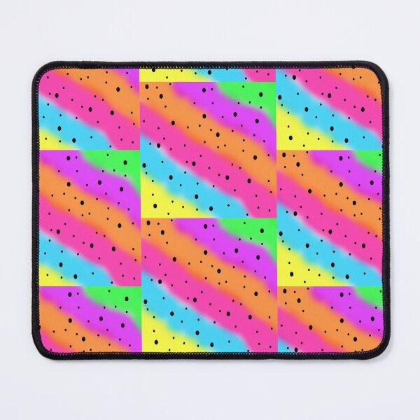 Item preview, Black Speckle Design on a Tie Dye Rainbow Stripe Background, Large Sized Repeating Pattern designed and sold by Nicolette Olivier.