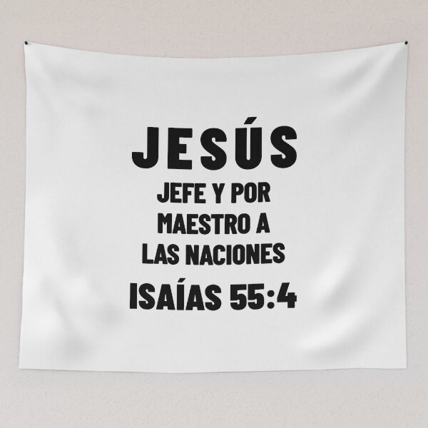 Item preview, Isaiah 55:4 Jesus Chief and Master to the Nations Spanish Bible Verse designed and sold by NombresDeJesus.