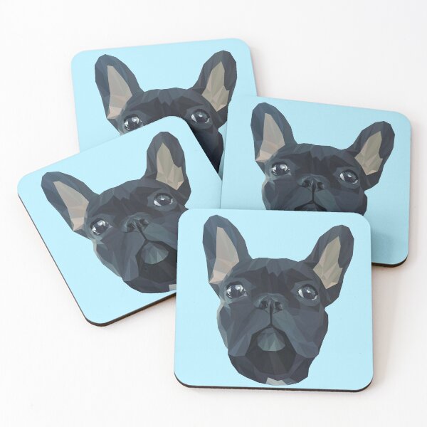 Item preview, Cute Polygon Black French Bulldog - Polygon Dog Art designed and sold by TheEndlessStore.