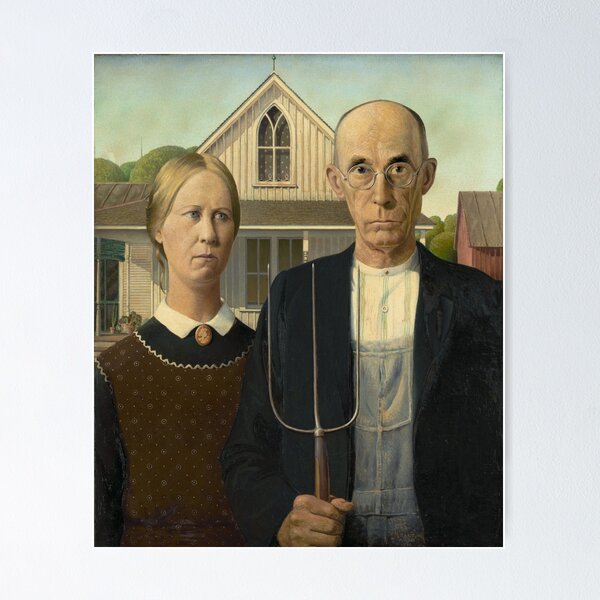 Item preview, American Gothic by Grant Wood |  American Gothic : The art of Grant Wood designed and sold by TeeARTHY.