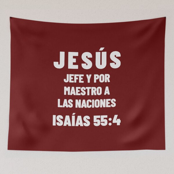 Item preview, Isaiah 55:4 Jesus Chief and Master to the Nations Spanish Bible Verse designed and sold by NombresDeJesus.