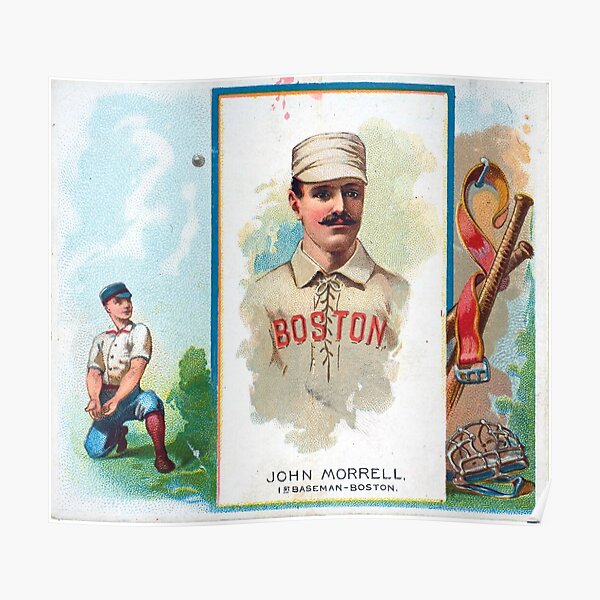 Jack Glasscock 1887 Allen & Ginter Baseball Card  Sticker for Sale by  h872811