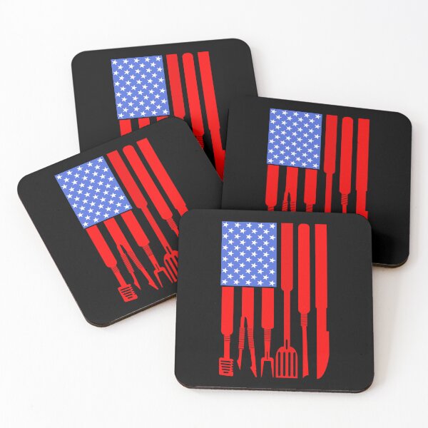 Item preview, BBQ Barbecue Grilling Utensils USA Flag designed and sold by ZiesMerch.