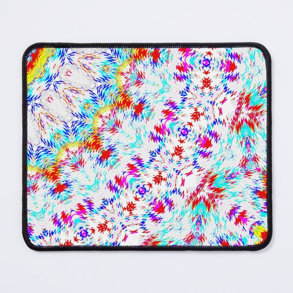 Item preview, The red, blue, violet, yellow, and cyan mosaic kaleidoscopic pattern designed and sold by IraNiva.