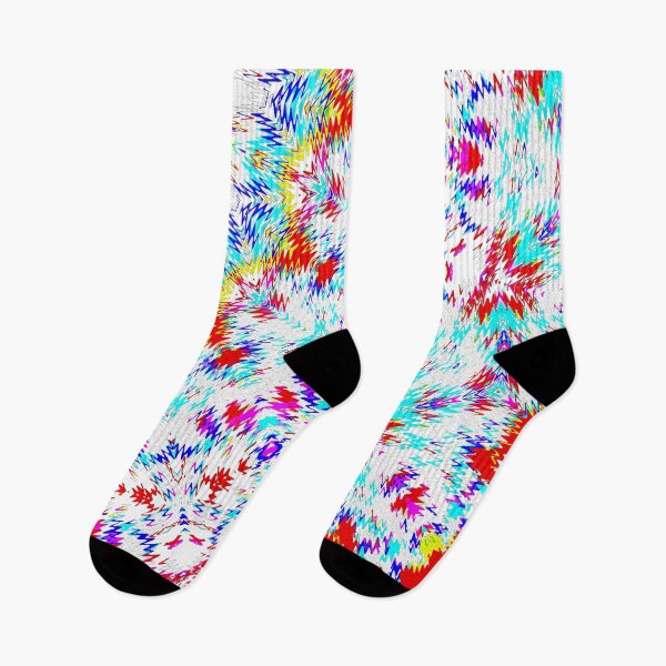 Item preview, The red, blue, violet, yellow, and cyan mosaic kaleidoscopic pattern designed and sold by IraNiva.