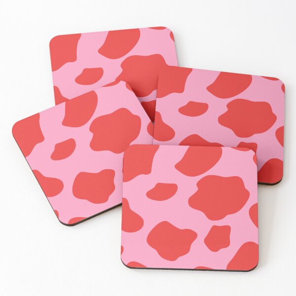 Item preview, Cow Animal Print Pattern in Pink and Red designed and sold by groovyfolk.