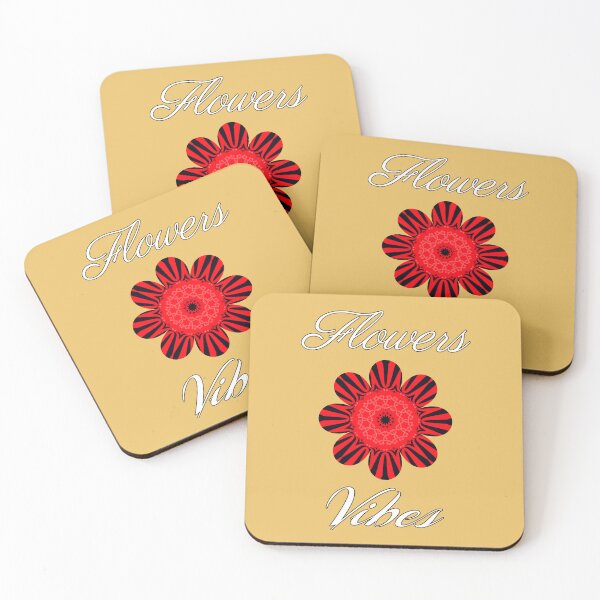 Item preview, Red and black abstract flower "Flowers vibes" slogan designed and sold by LV-creator.