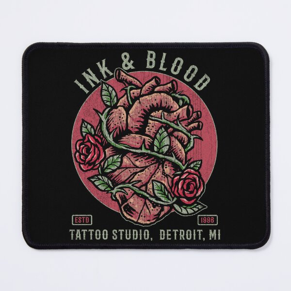 Item preview, Ink & Blood, Detroit, Michigan Studio Design, Neo Traditional, Human Heart & Roses designed and sold by Proverbial Wisdom Design.