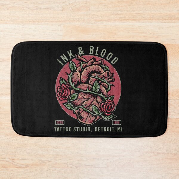 Item preview, Ink & Blood, Detroit, Michigan Studio Design, Neo Traditional, Human Heart & Roses designed and sold by Proverbial Wisdom Design.