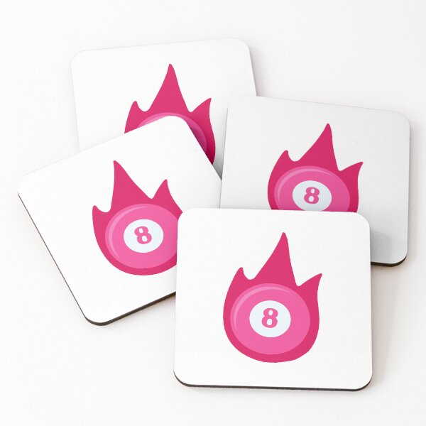 Item preview, Flaming Pool Billiard Eight Ball in Pink designed and sold by groovyfolk.
