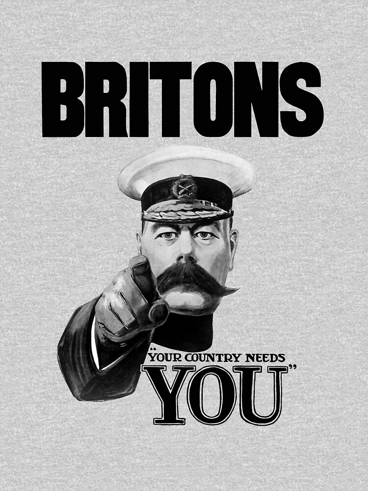 "Britons Your Country Needs You Lord Kitchener" Tshirt for Sale by warishellstore Redbubble