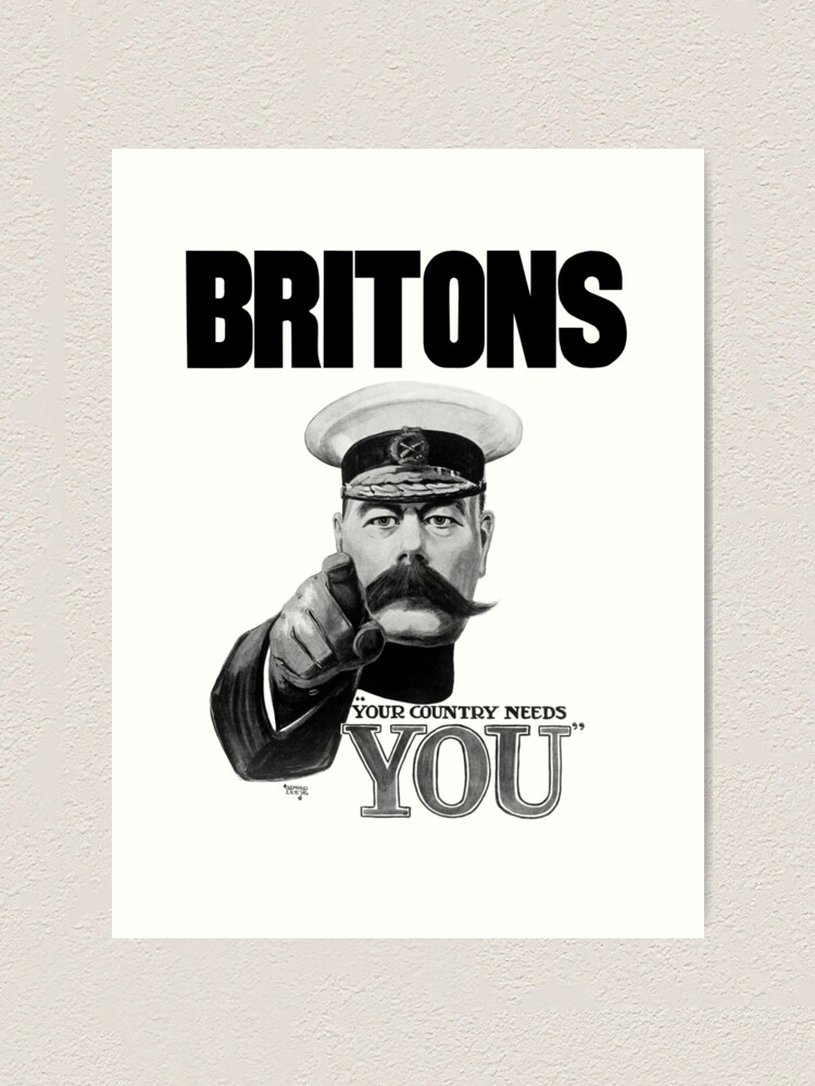 BRITAIN NEEDS YOU AT ONCE British WW1 Propaganda Poster